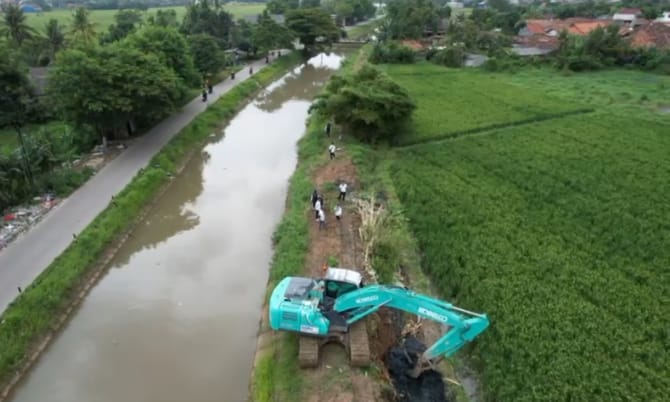 Minimalisir Banjir di BCP 2, DPUPR Kabupaten Serang Normalisasi Saluran Air Sepanjang 1 KM