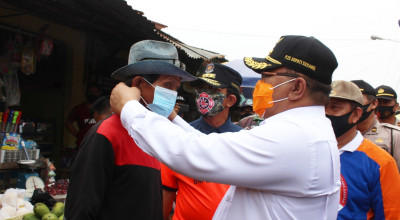 Satgas Kabupaten Serang Razia Prokes dan Bagikan 50 Ribu Masker